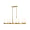 Z-Lite Danica 8 Light Linear Chandelier, 12in. W x 12.25in. H, Modern Gold 3044-8L-MGLD - alternate 1
